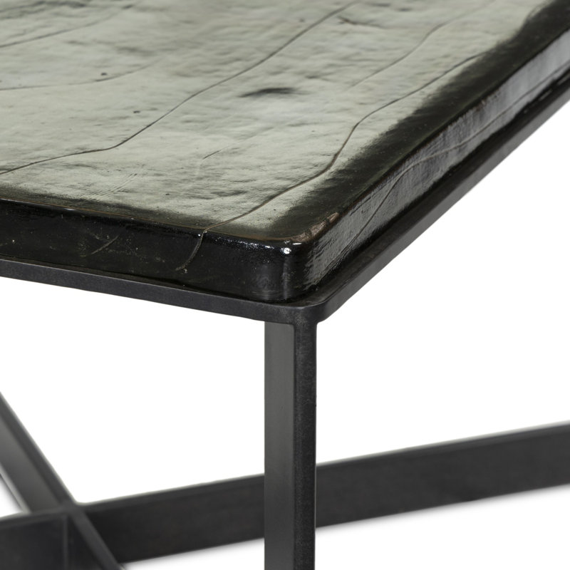 Lennie Glass Coffee Table, Clear Cast Glass