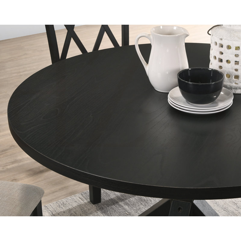 Table de salle à manger Cross Buck Base, Black