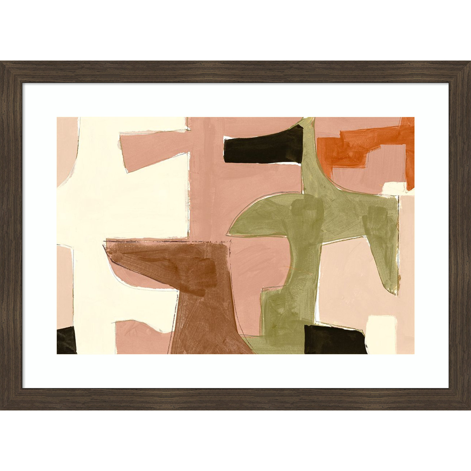 New Jigsaw I Print by Cartissi, 19" H x 26" W, Dark Brown