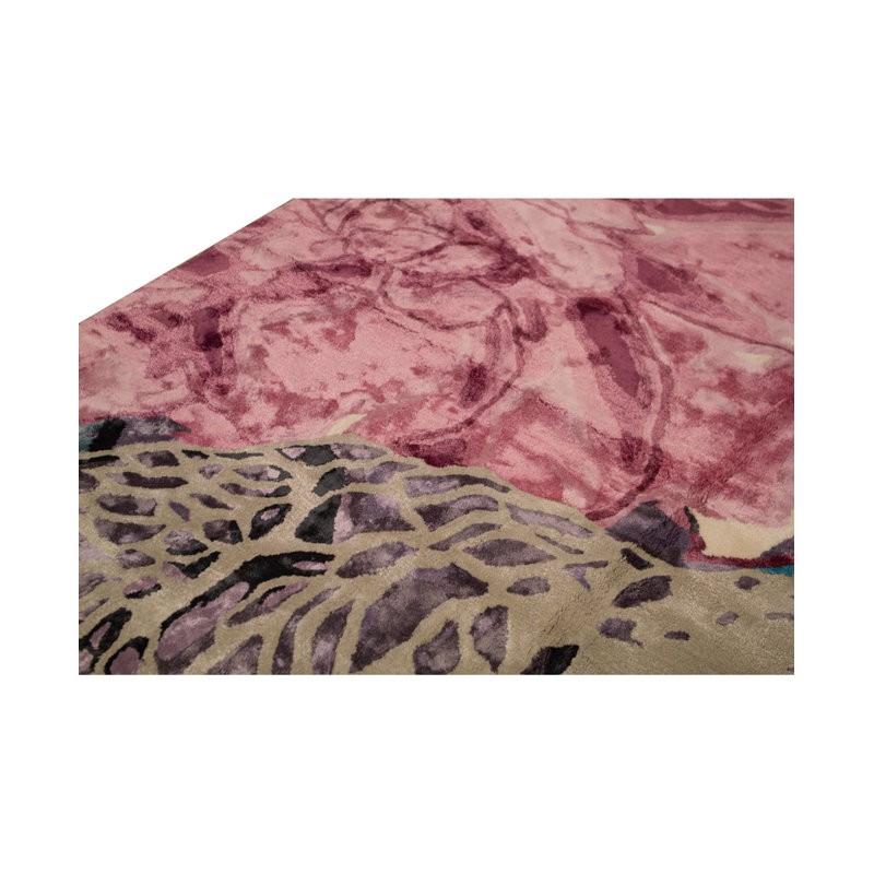 Hand-Knotted High-Quality Gray and Multi-Colored Area Rug