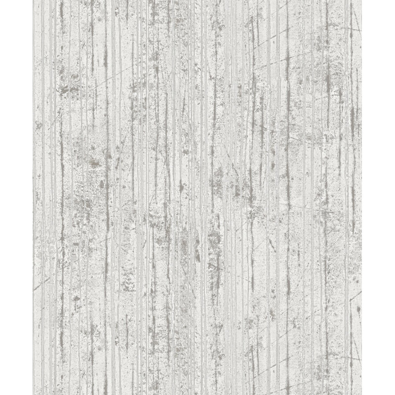 Rouleau de papier peint l 33 pi x l 21 po modern geometric stone Robinson, Blanc / Gris