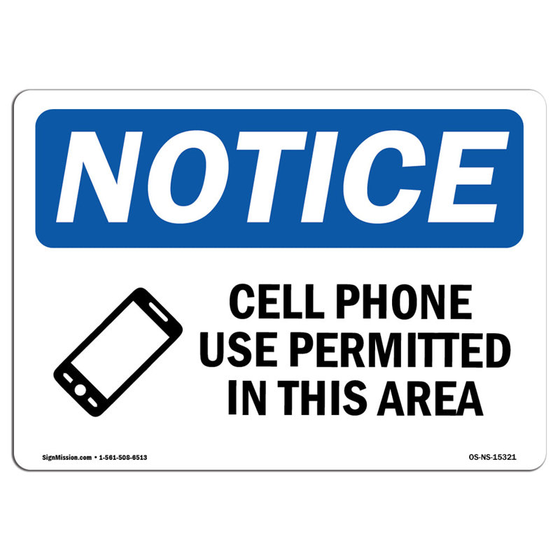 Remarquez l'utilisation d'un téléphone cellulaire dans cette zone
