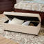 Banc de rangement en tissu