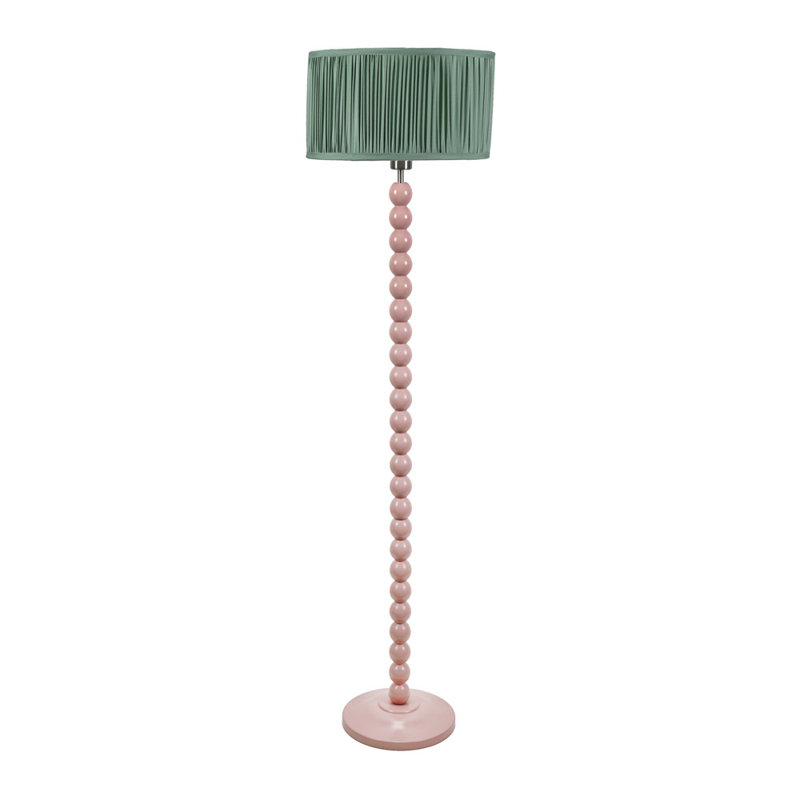 Grenada 145cm Traditional Floor Lamp, Green, Pink, Yes