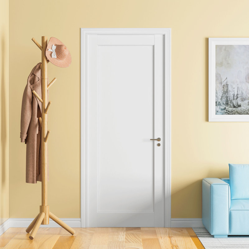 24 po x 80 po H 1 panneau de porte à panneau standard apprêté avec garde-manger en bois massif manufacturé, 24 po x 80 po