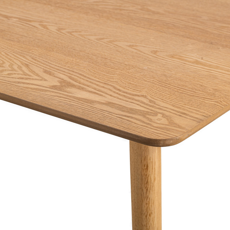 Cronk 4-Person Rectangular Pine Wood Dining Table, Brown