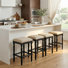 Liya 4-Piece Upholstered Counter Stool Set