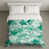 Motif floral bleu / vert