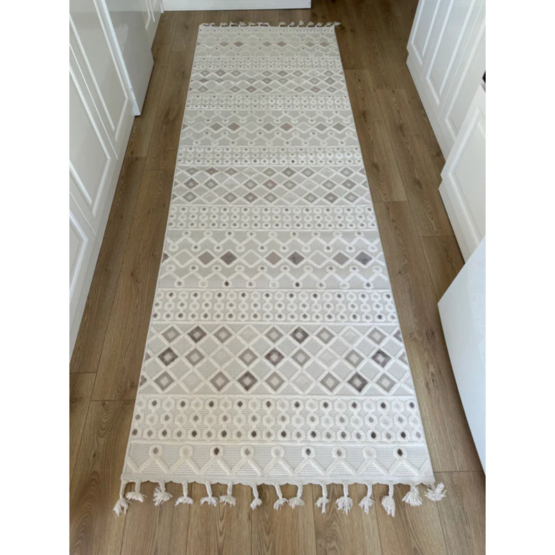 Vladlena Geometric Indoor / Outdoor Rug, Rectangle 4' x 14'10"