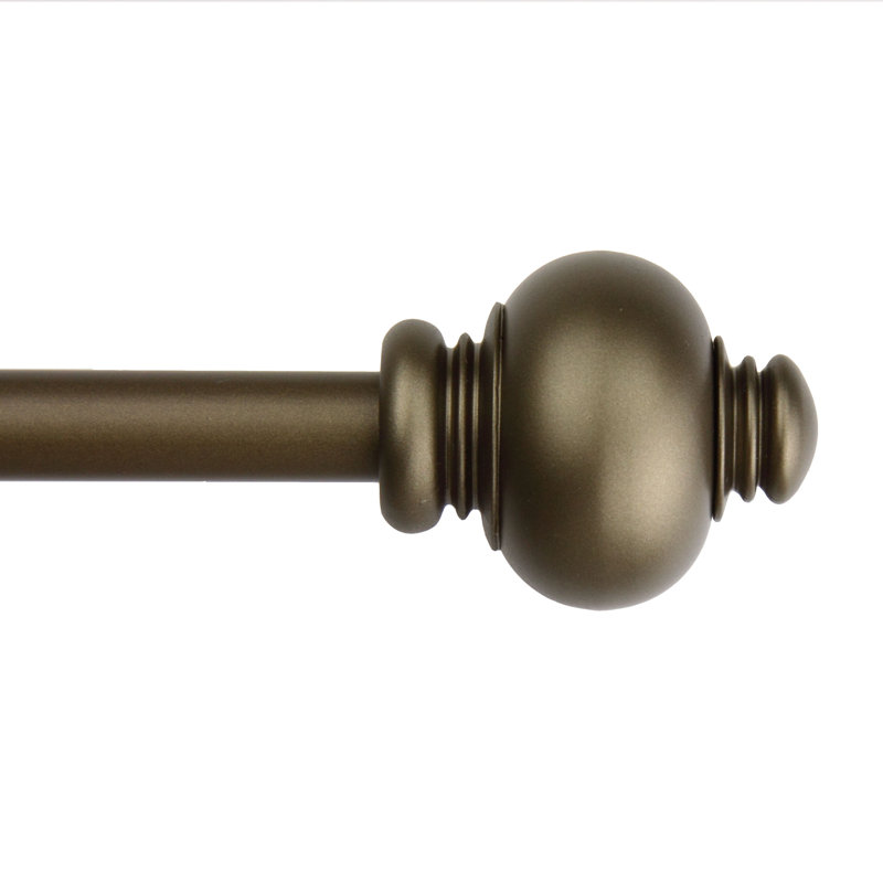 Mcfall Adjustable Single Curtain Rod, 84" - 120" W