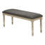 Banc, 48 po rectangulaire, rembourré, bois, entrée, salle à manger, cuisine, tissu, bois massif, transitionnel