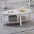 Contemporary Oval Wood Shelf Coffee Table-1781907462
