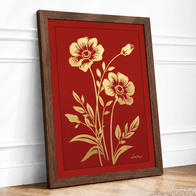 Cream And Gold Blooms Botanical - Print