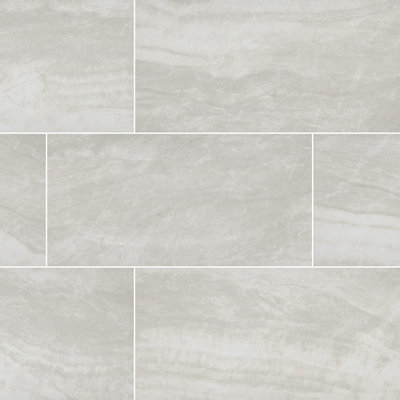 Carreau de mur et de plancher en porcelaine matte aspect pierre 12 po x 24 po Chiara