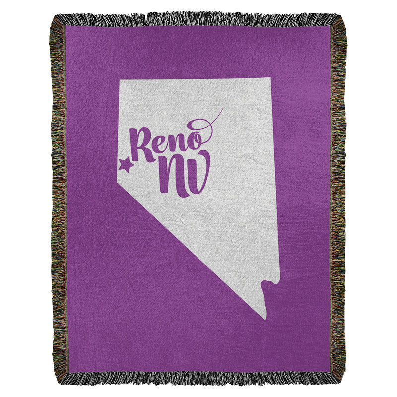 Jeté en coton tissé reno nevada, l 60 po x L 80 po, Violet