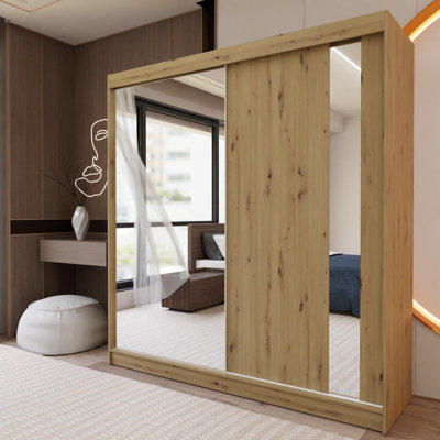 Deeric 2 Door Sliding Wardrobe