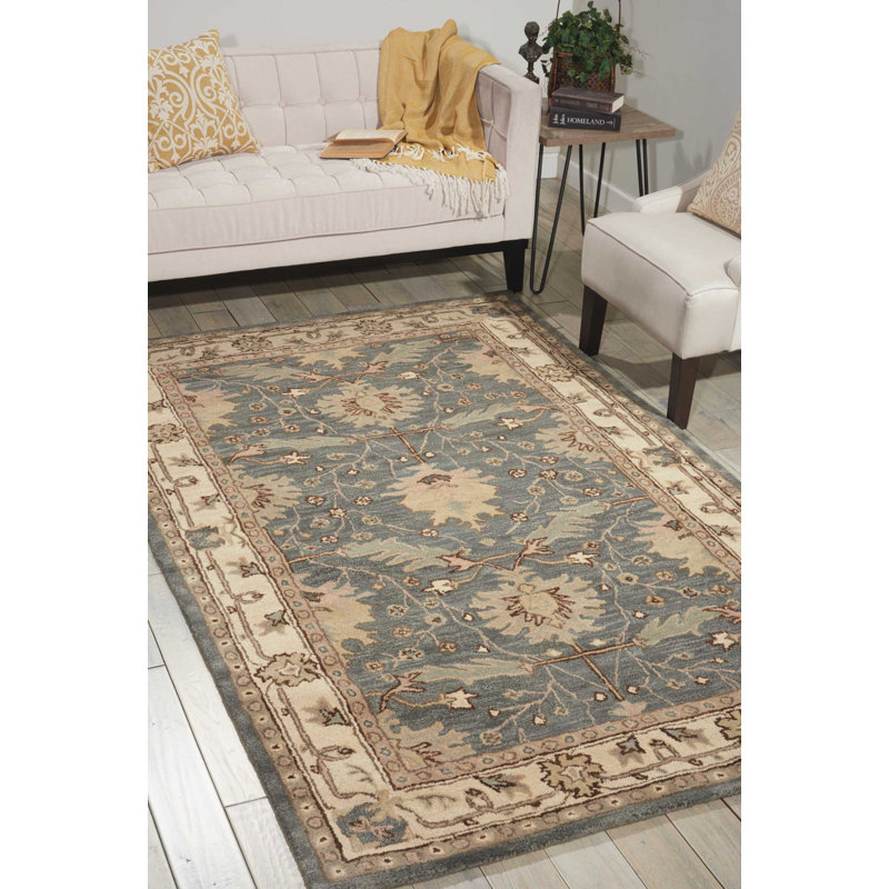 Tapis bleu Sharie, Rectangle 2 pi 6 po x 4 pi