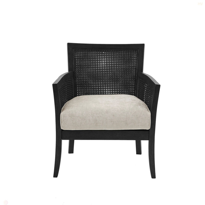 Chaise d'appoint, pieds en bois massif, Noir