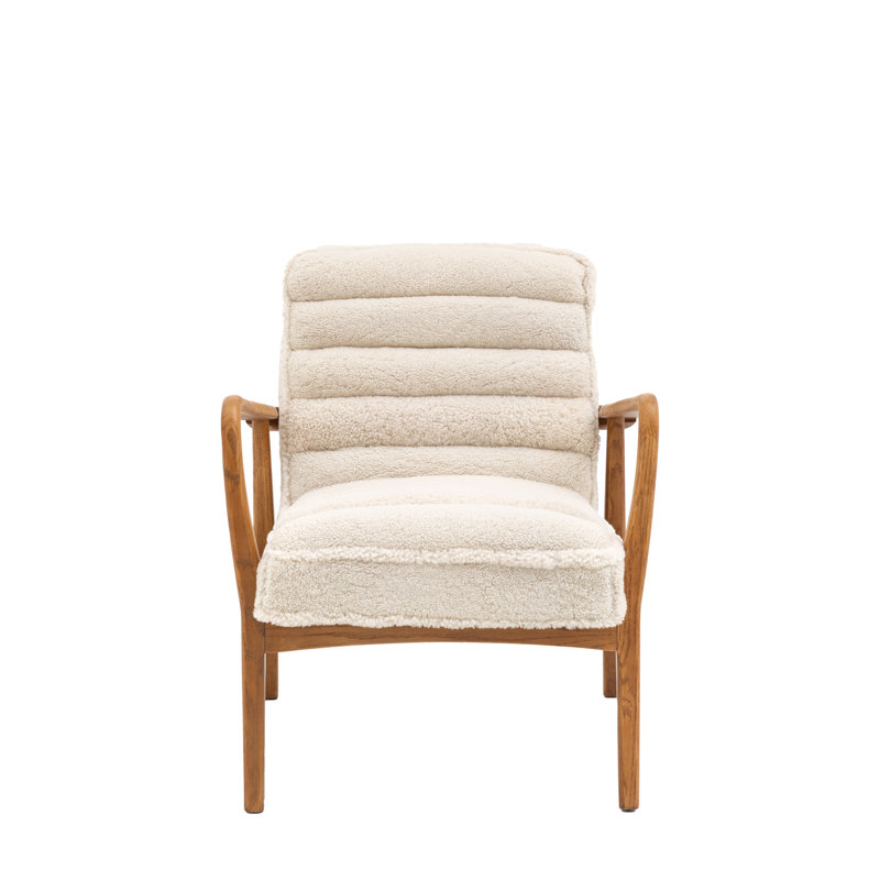 Kerrvile Luxury Sheepskin Armchair, Cream