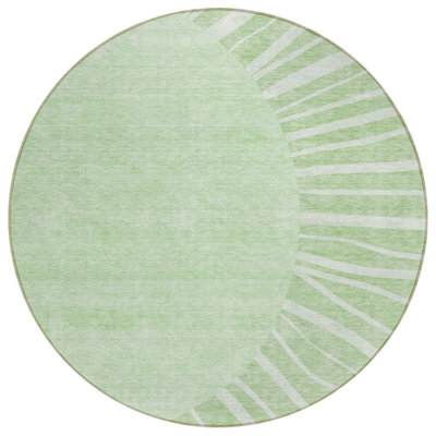 Washable Abstract Indoor / Outdoor Rug