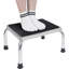 Repose-pieds médical Pieds robustes en acier soudé 350 lb, structure simple soudée, plateforme en caoutchouc antidérapant