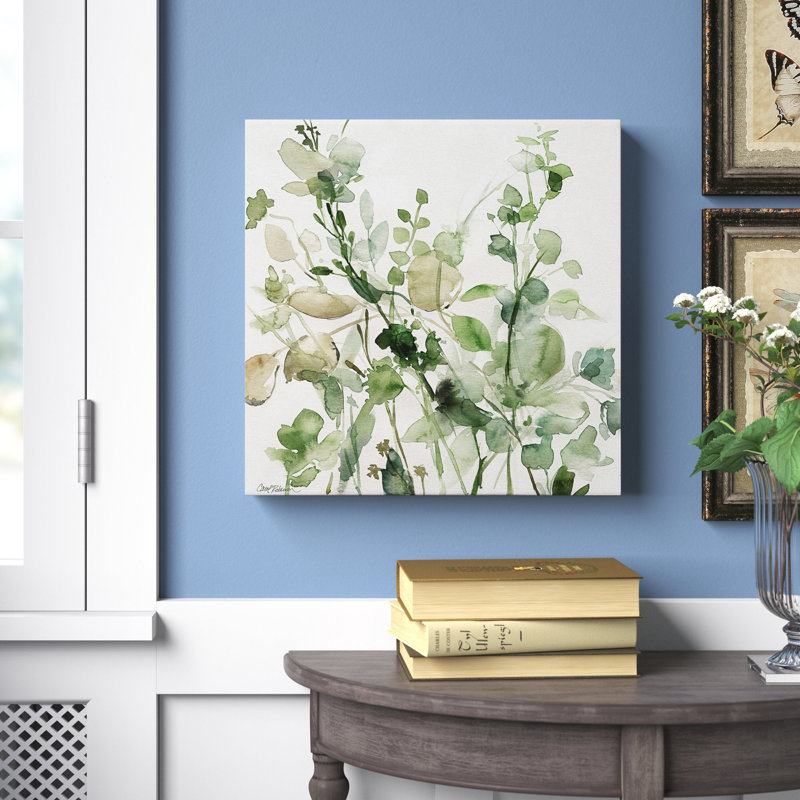 «Sage Garden II», peinture, H 16 po x l 16 po, Toile tendue, Sans cadre