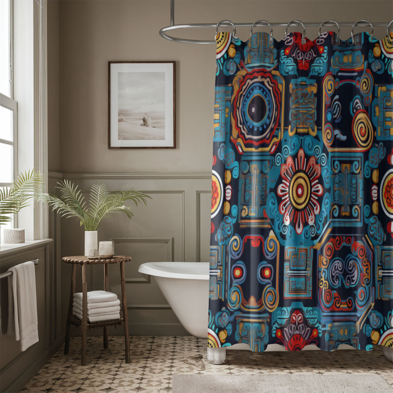 Native Textiles - Rideau de douche Premium, H 74 po x l 71 po