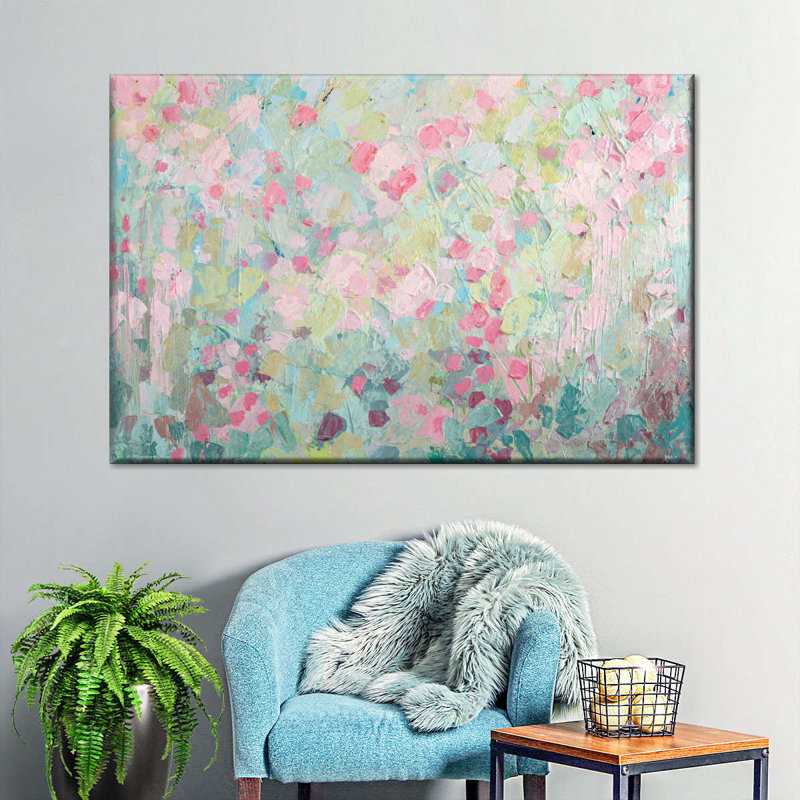Arbre dansant Sakura sur toile, H 20 po x l 30 po x P 1,25 po