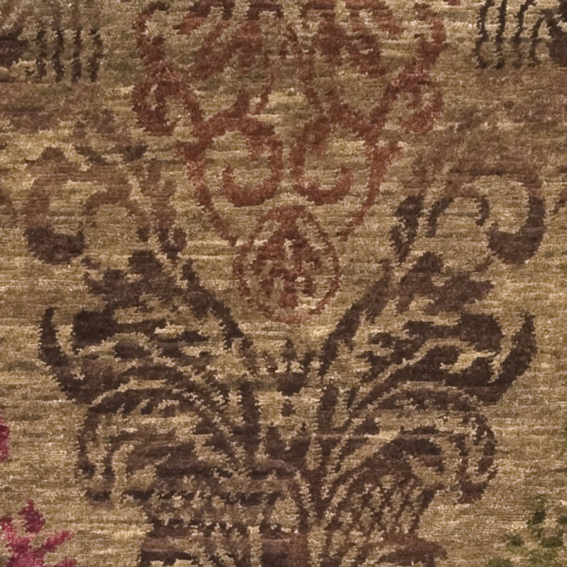 Tapis brun clair noué à la main Urrutia Ikat, Rectangle 2 pi x 3 pi