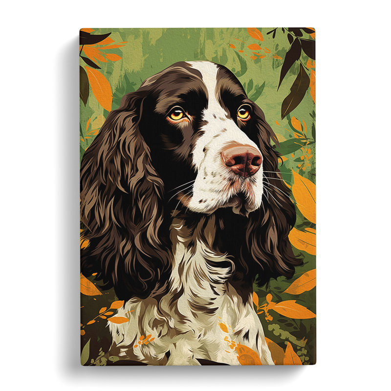 English Springer Spaniel Deco - Wrapped Canvas Print, 76cm H x 50cm W x 3cm D