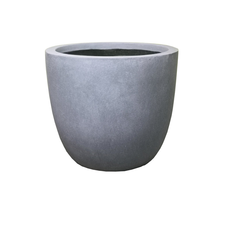 Karola Pot Planter, 17" H x 18" W x 18" D, Weathered Concrete