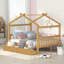 Lit double en bois pleine grandeur avec tiroirs, conception imaginative, pieds robustes, lit naturel confortable, deux tiroirs pour l'organisation et stable-129957379-129957382
