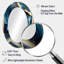 Abstract Geode Geometric Blue III - Miroir décoratif abstrait ovale sur métal-168808564