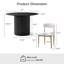 Ensemble de salle à manger moderne 5 pièces avec table à piédestal ronde et chaises sans accoudoirs Boucle (4 à 6 places)-2035222860-2035222862