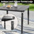 Patio 5-piece PVC-coated polyester Dining Set, C-spring Chair Legs And Umbrella Hole