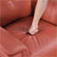 Fauteuils inclinables pour le salon, fauteuil inclinable pivotant rouge Ruby avec tirette manuelle | Bois massif Structure en contreplaqué