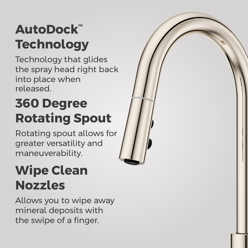 Brislin Pull-Down Kitchen Faucet in Polished NIckel, Polished Nickel