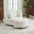Achorn Upholstered Slipcovered Swivel Barrel Chair with Ottoman-101921907