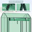 Greenhouse, Reinforced PVC Cover, Steel Frame, Winter Tent for Tomato Herbs Flowers Seedlings Fruit, With Eyelets, 100x83x150cm, Green-131377995