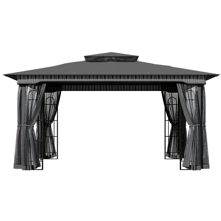 13 Ft. W X 11 Ft. D Steel Patio Gazebo