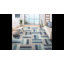 Tapis géométrique beige / vert / bleu Amrane-15106174