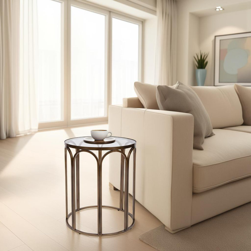 Sione Glass End Table
