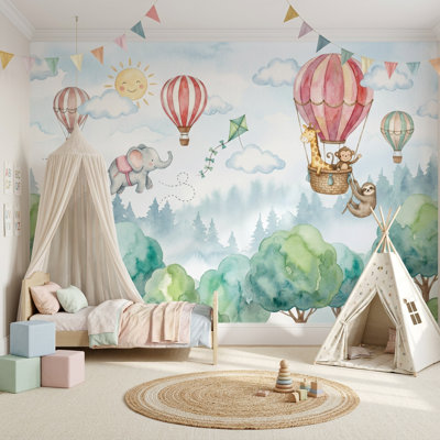 Papier peint amovible chambre d'enfant Misty Forest