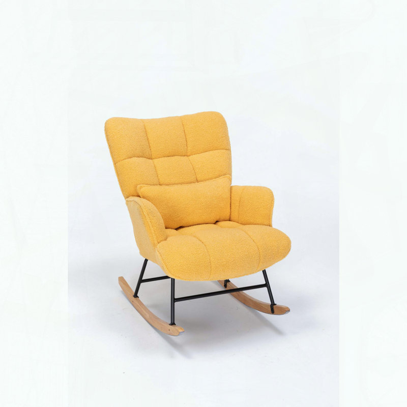 Chaise berçante rembourrée Teddy - Haut dossier - Chambre de bébé