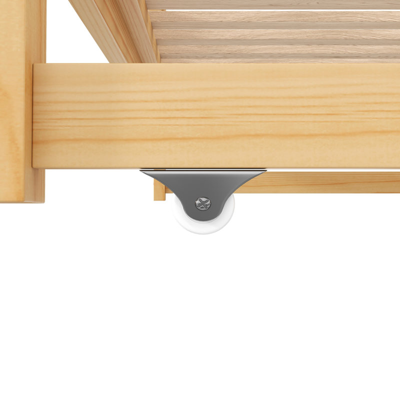 Ensemble de lit de jour en bois extensible Guardhaven, Naturel