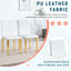 Ensemble de 2 chaises à dossier en cuir de polyuréthane avec pieds en métal, conception ergonomique pour le confort et le style dans les intérieurs modernes