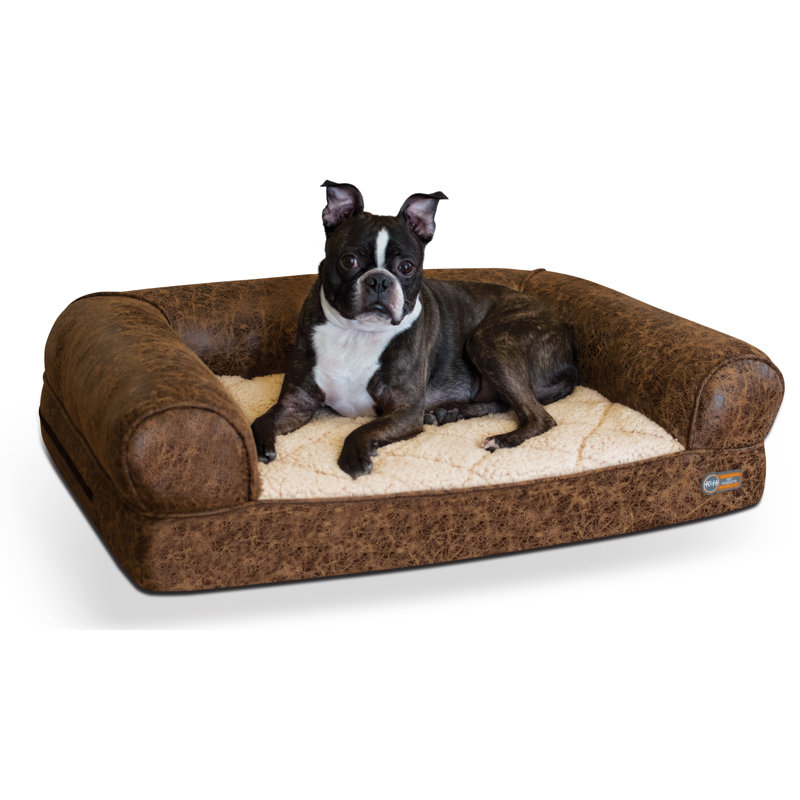 Orthopedic Pet Bed, Brown/Tan, Medium (24" W x 33" D x 8.5" H)