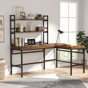 17 Stories L Shape Desk with Hutch & Reviews | Wayfair