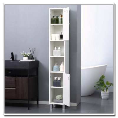 Armoire de rangement haute avec miroir