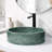 Green Marble Vessel Sink For Bathroom Vanity, Handcrafted Natural Stone Countertop Basin With Polished Finish